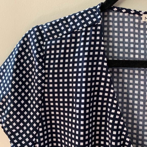 NWT J CREW gingham check peplum top - Picture 3 of 8